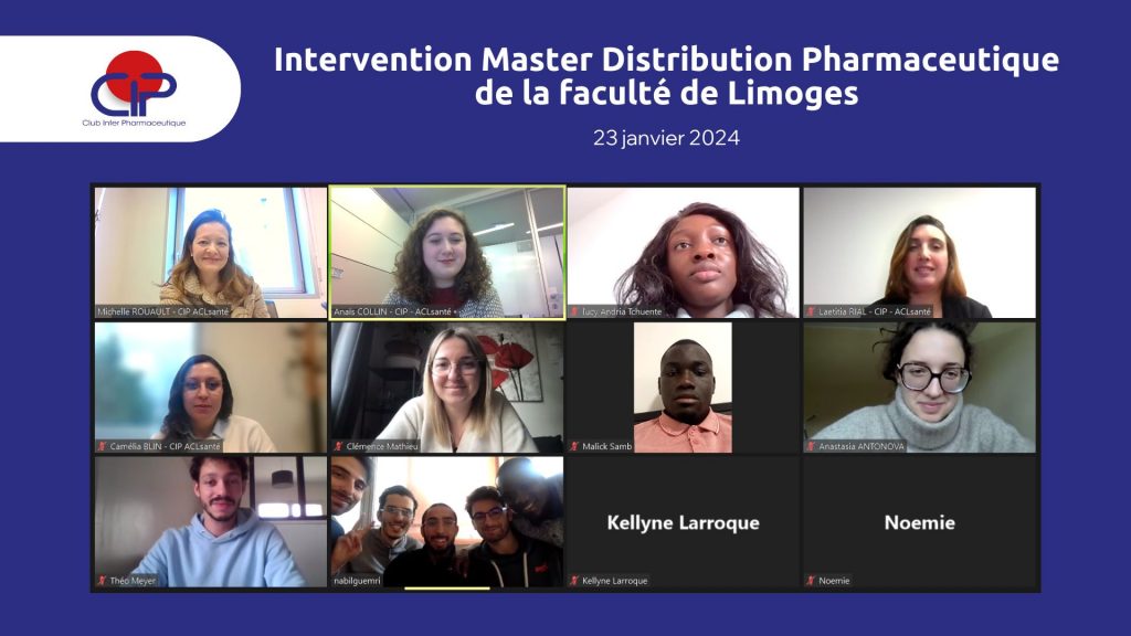 Intervention Master Distribution Pharmaceutique de la facult&eacute; de Limoges